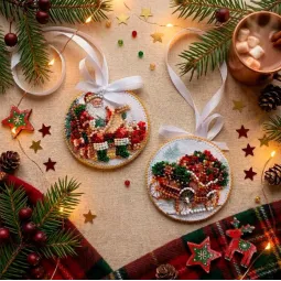 Набор для декора "Сани Санты" 13,2х6,6 см AABT-064