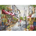 Kit Point de Croix "Boutique de Fleurs Parisiennes" 48 x 35 cm SBU5107