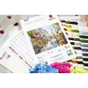 Kit Point de Croix "Boutique de Fleurs Parisiennes" 48 x 35 cm SBU5107