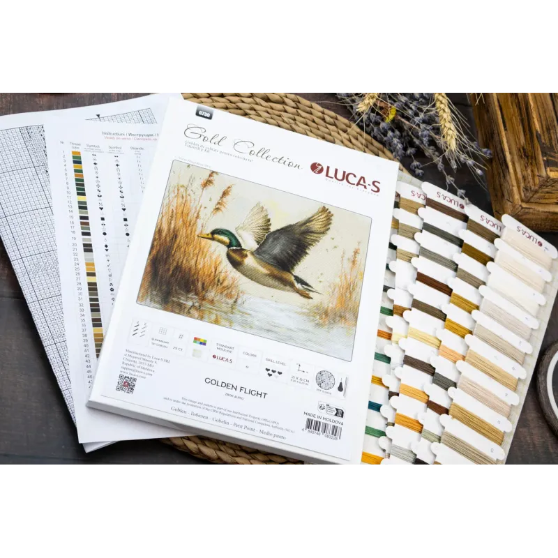 Kit de point de croix "Petit Point Kit Golden Flight" 21 x 16 cm SG730