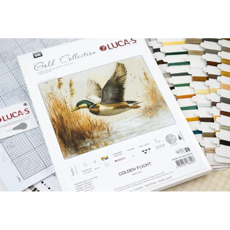 Ristinukai "Petit Point Kit Golden Flight" 21 x 16 cm SG730