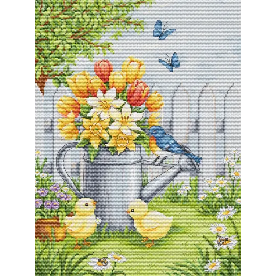 Kreuzstich-Set "Osterharmonie" 24 x 32 cm SBU5106