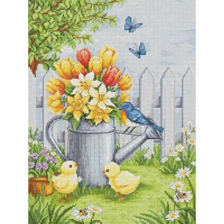 Cross Stitch Kit  Easter Harmony 24x32cm SBU5106