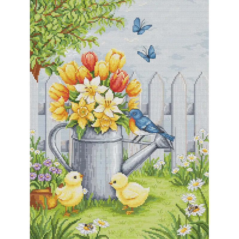 Cross Stitch Kit  Easter Harmony 24x32cm SBU5106