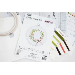 Cross Stitch Kit with Hoop Included "Spring hum" 10x10 cm SBC109