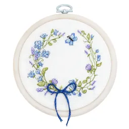 Cross Stitch Kit with Hoop Included "Spring Rebirth" 11x10 cm SBC108