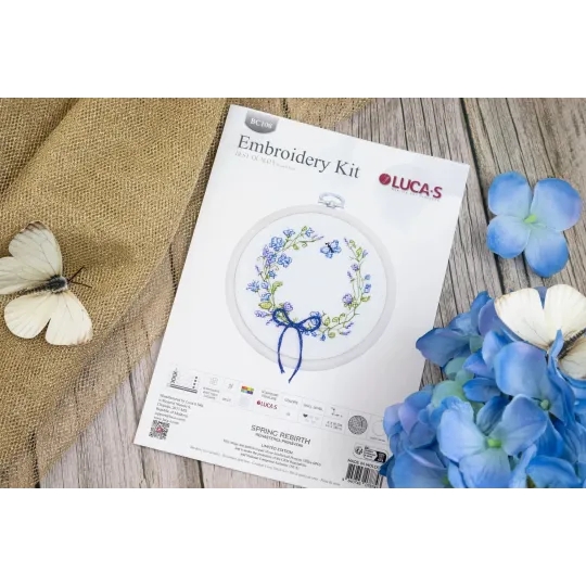 Cross Stitch Kit with Hoop Included "Spring Rebirth" 11x10 cm SBC108