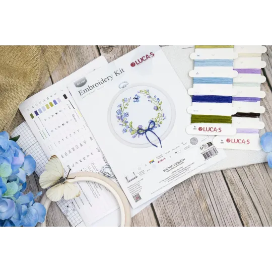 Cross Stitch Kit with Hoop Included "Spring Rebirth" 11x10 cm SBC108