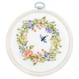 Cross Stitch Kit with Hoop Included "In the Harmony of Spring" 11x10cm SBC107