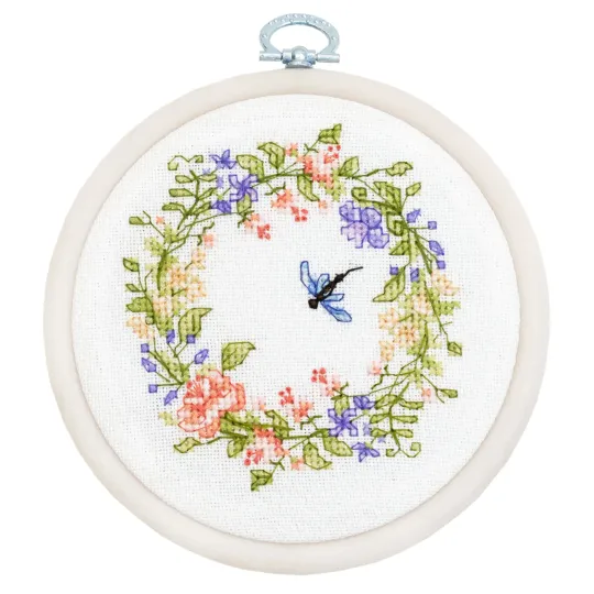 Cross Stitch Kit with Hoop Included "In the Harmony of Spring" 11x10cm SBC107
