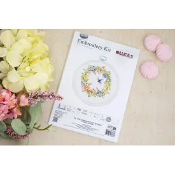 Cross Stitch Kit with Hoop Included "In the Harmony of Spring" 11x10cm SBC107