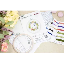 Cross Stitch Kit with Hoop Included "In the Harmony of Spring" 11x10cm SBC107