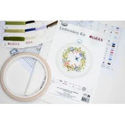 Cross Stitch Kit with Hoop Included "In the Harmony of Spring" 11x10cm SBC107