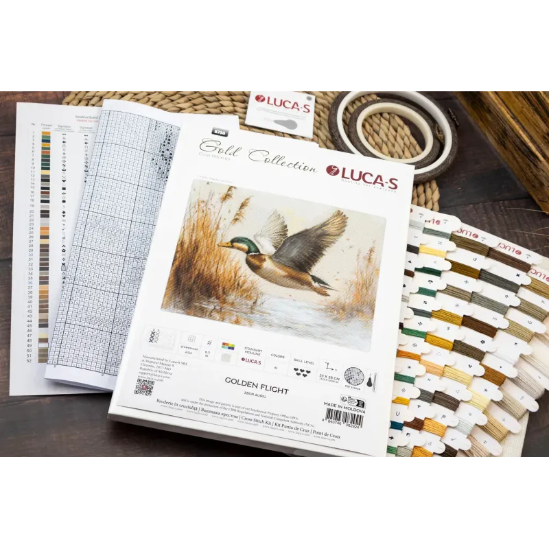 Kit de point de croix "Vol doré" 33 x 25 cm SB730