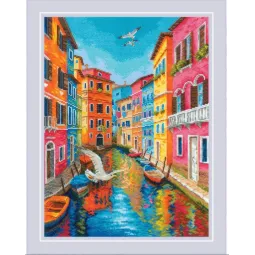 Ristin dalelių rinkinys "Kur prasideda jūra" 30x40 cm SR2327