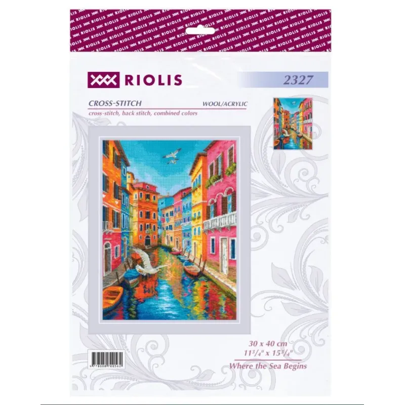 Cross Stitch Kit "Where the Sea Begins" 30x40 cm SR2327