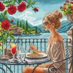 Kit point de croix "Saveurs italiennes" 31,75 x 31,75 cm AVA-P029