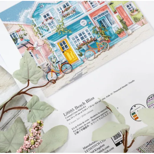 Cross stitch kit "Beach Bliss" 24 x 19 cm SLETIL9985