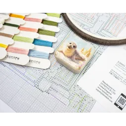 Cross stitch kit "Beach Bliss" 24 x 19 cm SLETIL9985