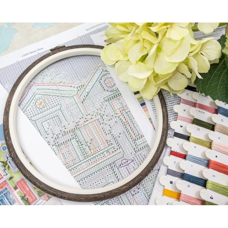 Cross stitch kit "Beach Bliss" 24 x 19 cm SLETIL9985