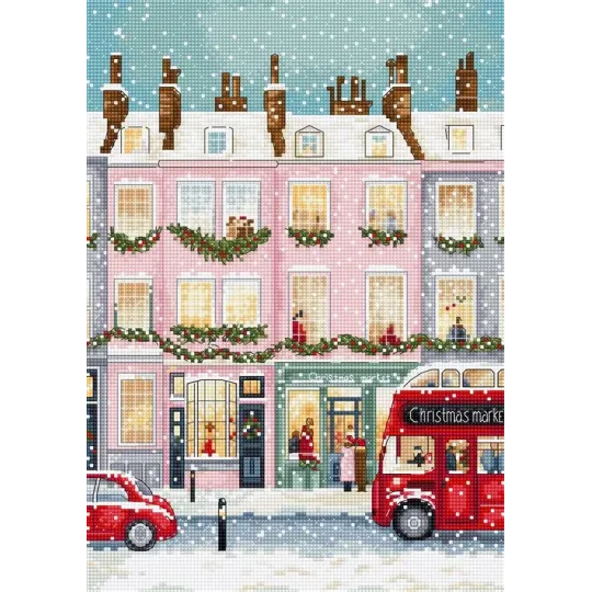 Cross stitch kit "London Winter" 19x27 cm SLETIL9983