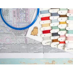 Набор для вышивания крестиком "Лондонская зима" 19x27 см SLETIL9983