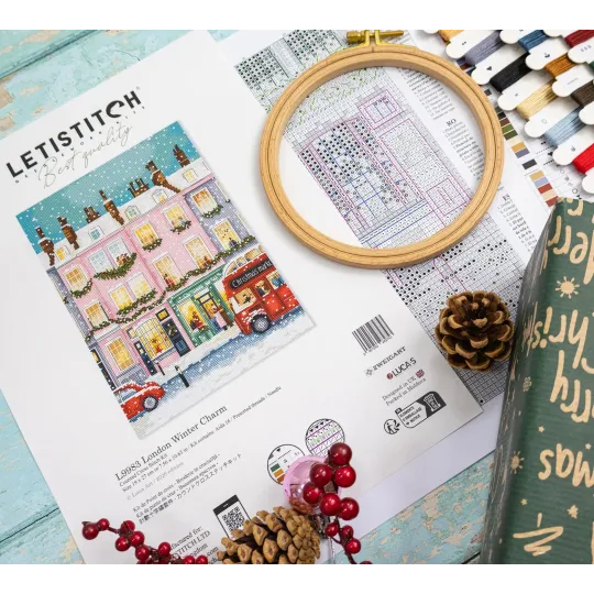 Cross stitch kit "London Winter" 19x27 cm SLETIL9983