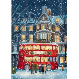 Kryželiu siuvinėjimo rinkinys "Londono Kalėdos" 19 x 27 cm SLETIL9982