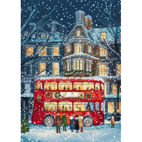 Kryželiu siuvinėjimo rinkinys "Londono Kalėdos" 19 x 27 cm SLETIL9982