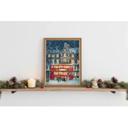 Kreuzstichset "Londoner Weihnachten" 19 x 27 cm SLETIL9982