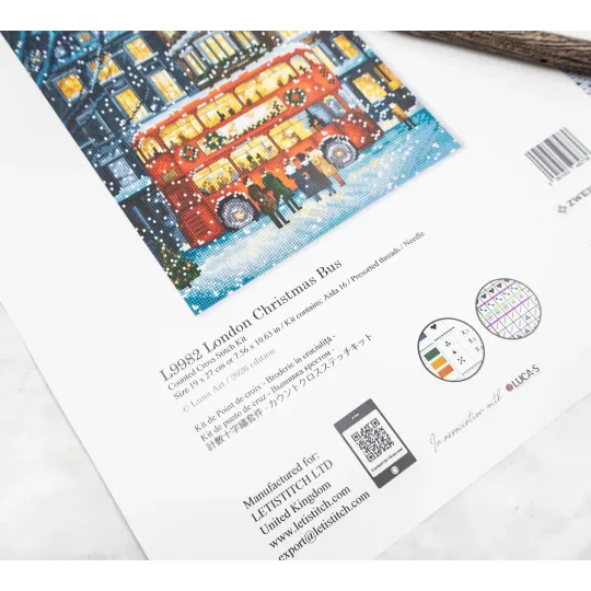 Kreuzstichset "Londoner Weihnachten" 19 x 27 cm SLETIL9982