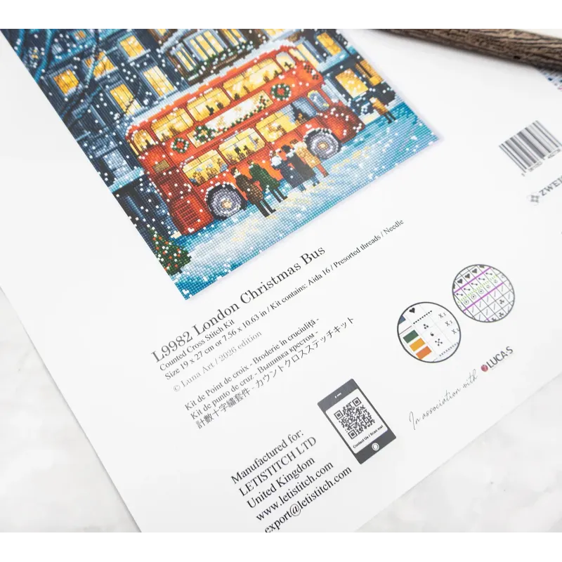 Kreuzstichset "Londoner Weihnachten" 19 x 27 cm SLETIL9982