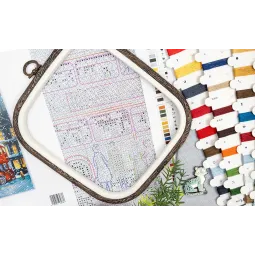 Набор для вышивания крестом "Рождественский Лондон" 19 x 27 см SLETIL9982