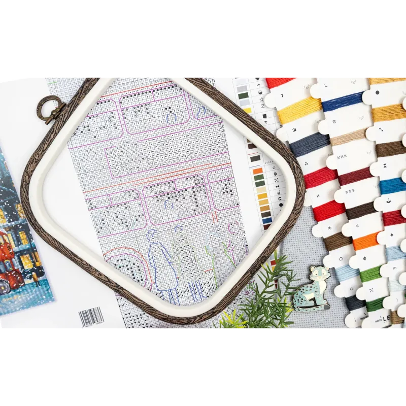 Cross stitch kit "London Christmas" 19 x 27 cm SLETIL9982