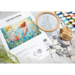 Cross stitch kit "Mermaid Dreams" 36 x 27 cm SLETIL9981