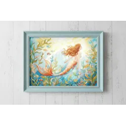 Cross stitch kit "Mermaid Dreams" 36 x 27 cm SLETIL9981