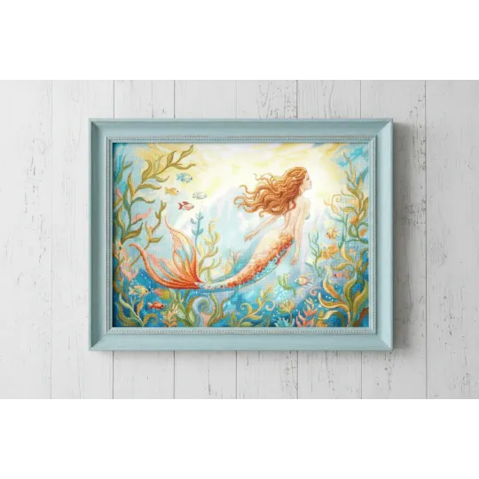 Набор для вышивания крестиком "Мечты Русалки" 36 x 27 см SLETIL9981