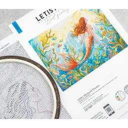 Kit point de croix "Rêves de sirène" 36 x 27 cm SLETIL9981