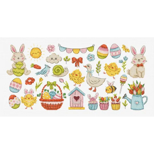 Easter Sampler 40x19cm SLETIL9980