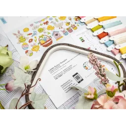 Cross stitch kit "Easter Sampler" 40 x 19 cm SLETIL9980