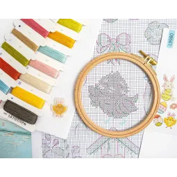 Kreuzstich-Set "Oster-Sampler" 40 x 19 cm SLETIL9980