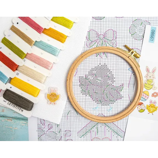 Cross stitch kit "Easter Sampler" 40 x 19 cm SLETIL9980