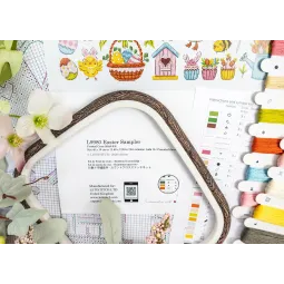 Cross stitch kit "Easter Sampler" 40 x 19 cm SLETIL9980