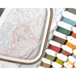 Cross stitch kit "Enchanted Grove" 43 x 29 cm SLETIL9979