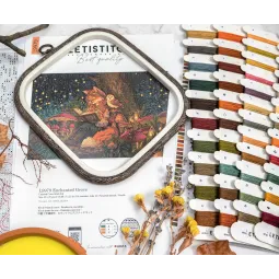 Cross stitch kit "Enchanted Grove" 43 x 29 cm SLETIL9979