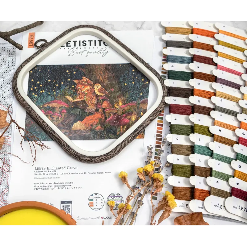 Cross stitch kit "Enchanted Grove" 43 x 29 cm SLETIL9979