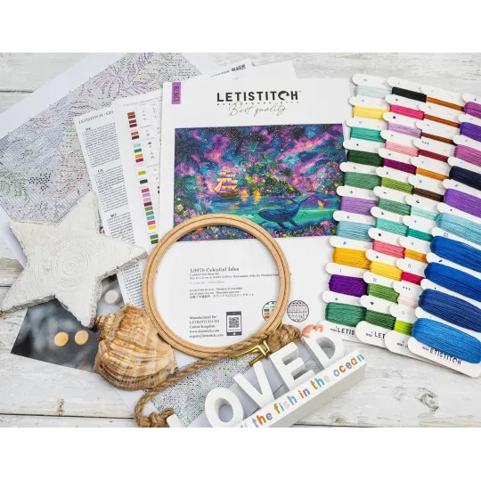 Cross stitch kit "Celestial Isles" 43 x 31 cm SLETIL9978