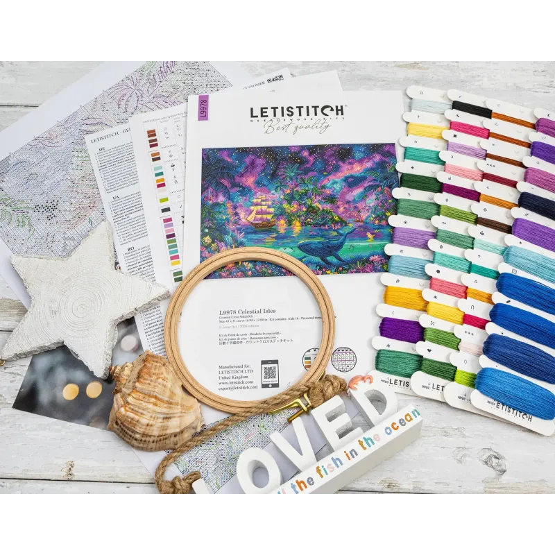 Cross stitch kit "Celestial Isles" 43 x 31 cm SLETIL9978