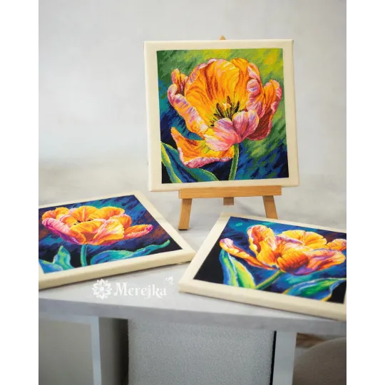 Kit point de croix "Éveil printanier. Fraîcheur" 27 x 27 cm SK302