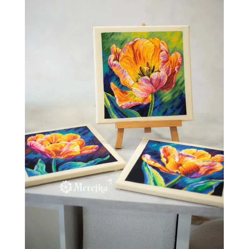 Kit point de croix "Éveil printanier. Fraîcheur" 27 x 27 cm SK302